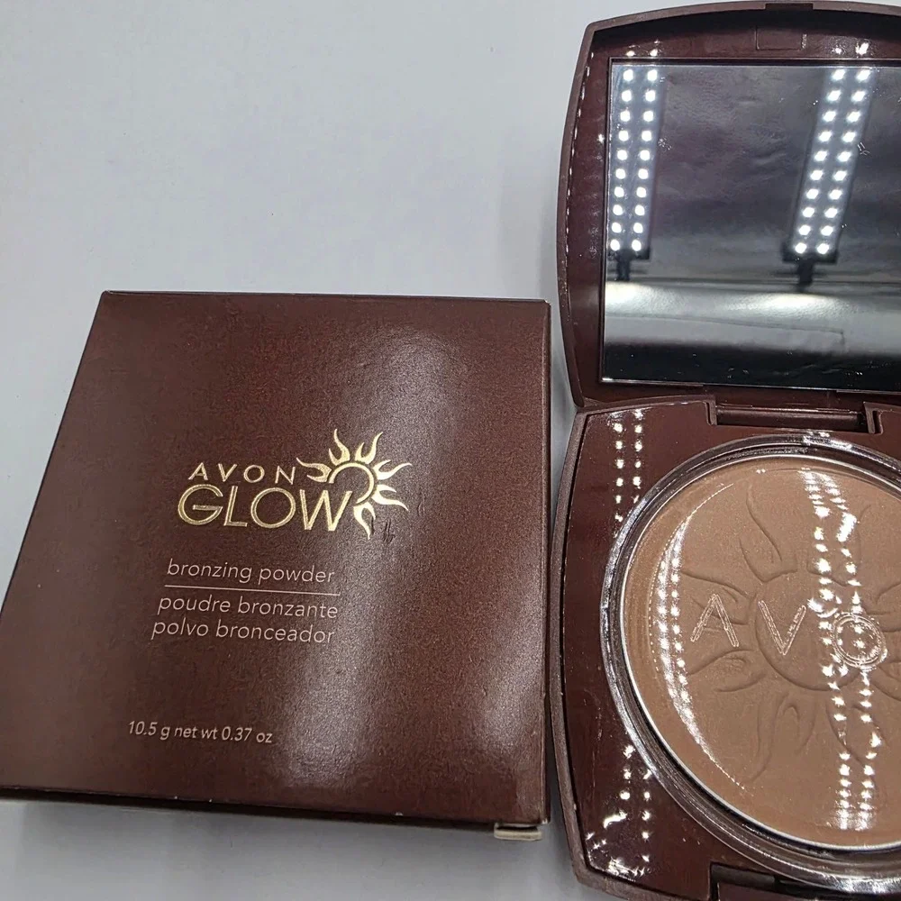 Avon Glow Bronzing Powder Sunkissed Glow & Basic Beauty Jelly Blush Makeup Set